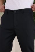 Erkek Casual Slim Fit Cord Desenli Kumaş Pantolon resmi